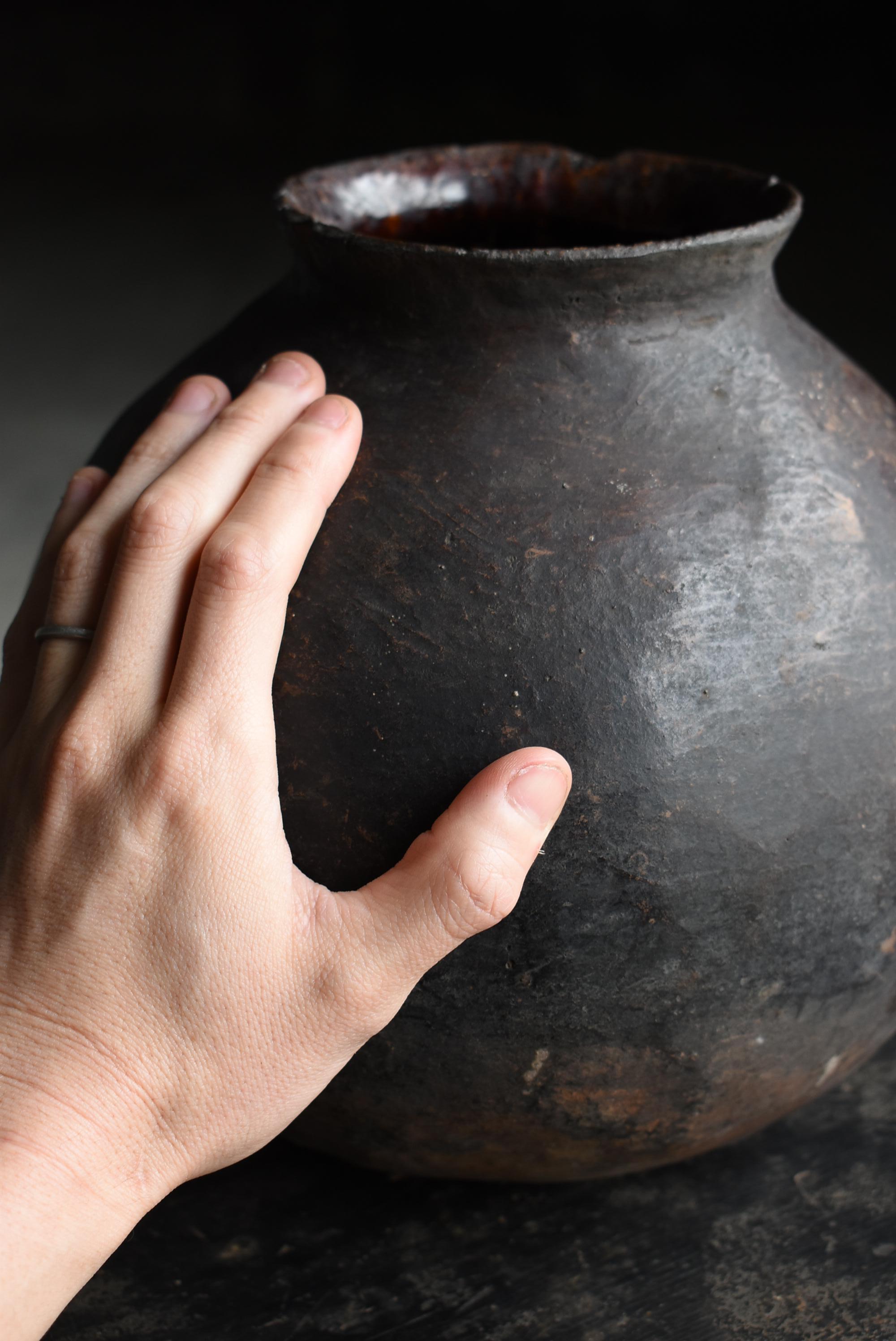 Peru Antique Earthenware 1700s-1800s / Pottery Vase Jar Pot Wabi Sabi 4