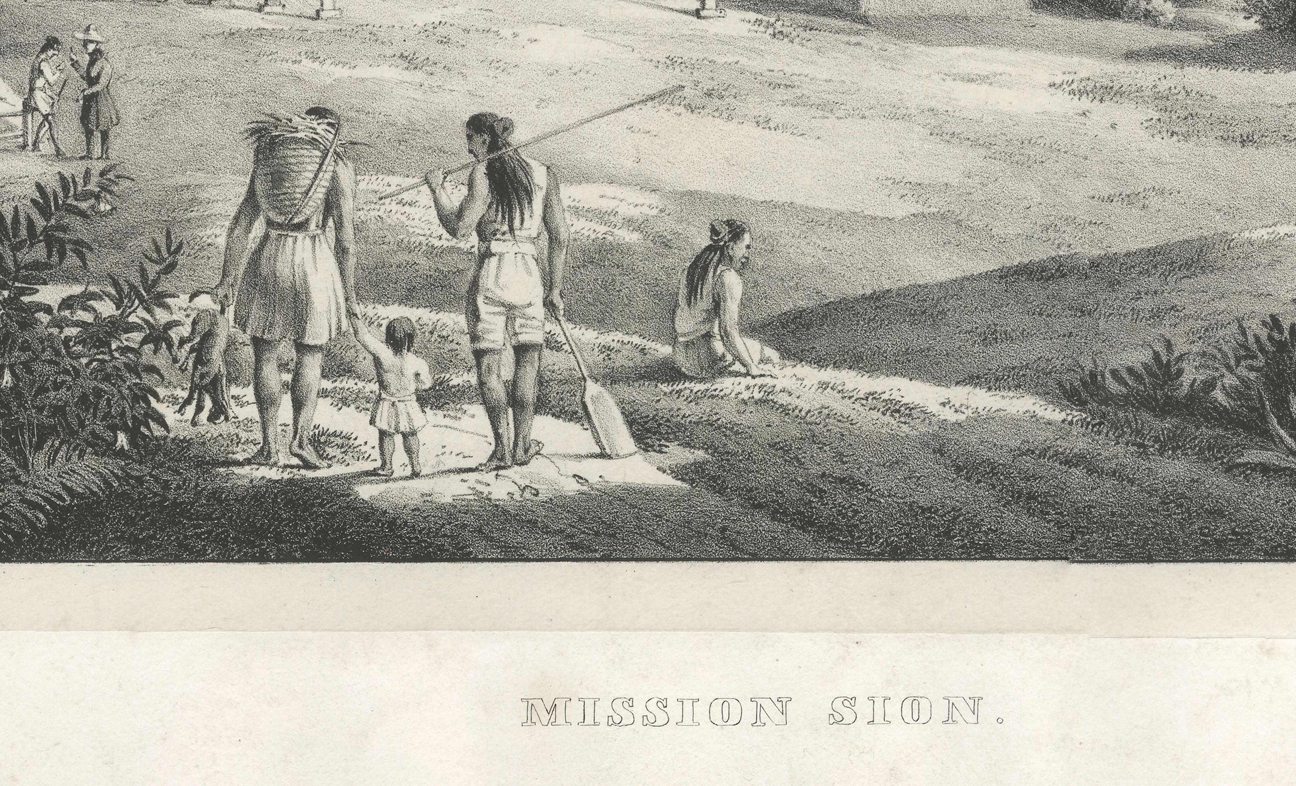 Peru Mission Sion, 1834 South America Exploration Lithograph by Poeppig, 1834