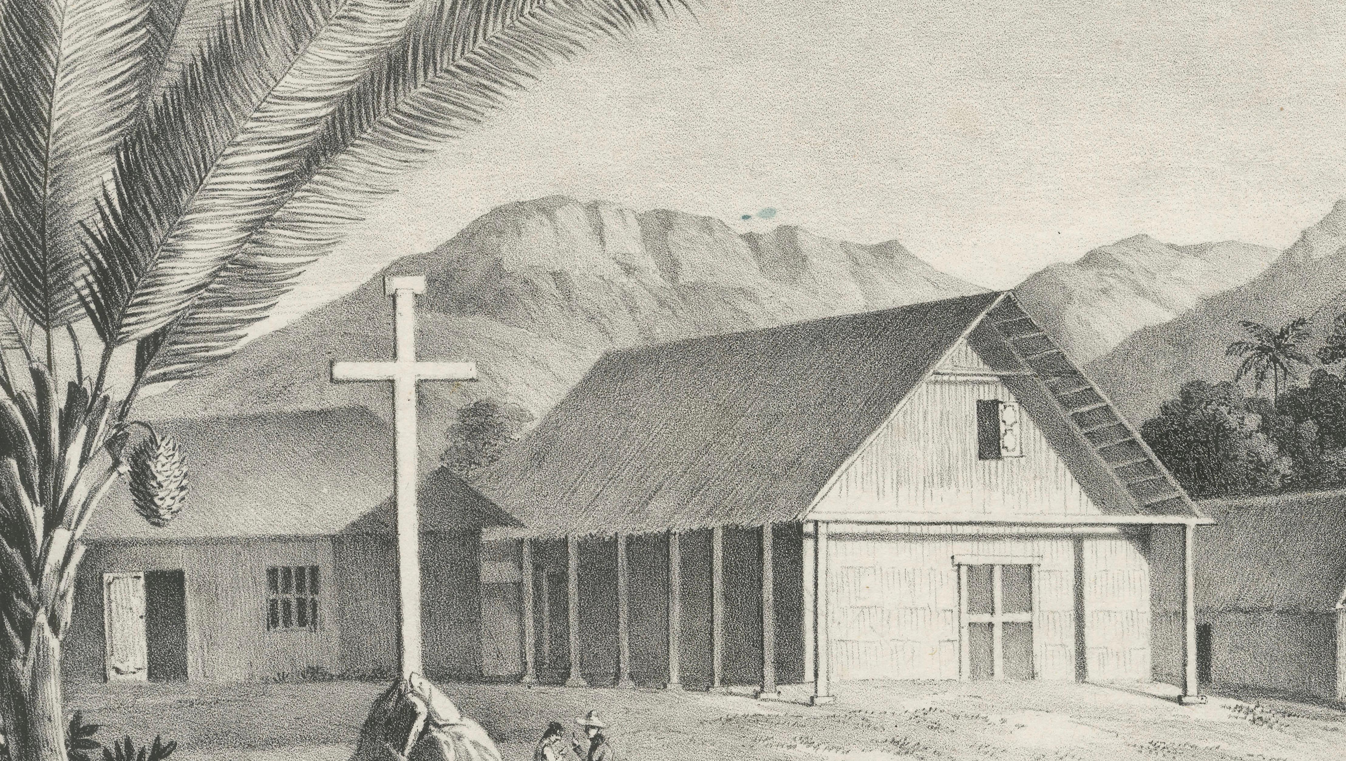 Peru Mission Sion, 1834 South America Exploration Lithograph by Poeppig, 1834