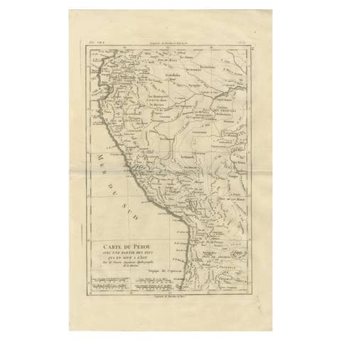 Peru & Upper Amazon – Enlightenment Map by Rigobert Bonne, c.1780