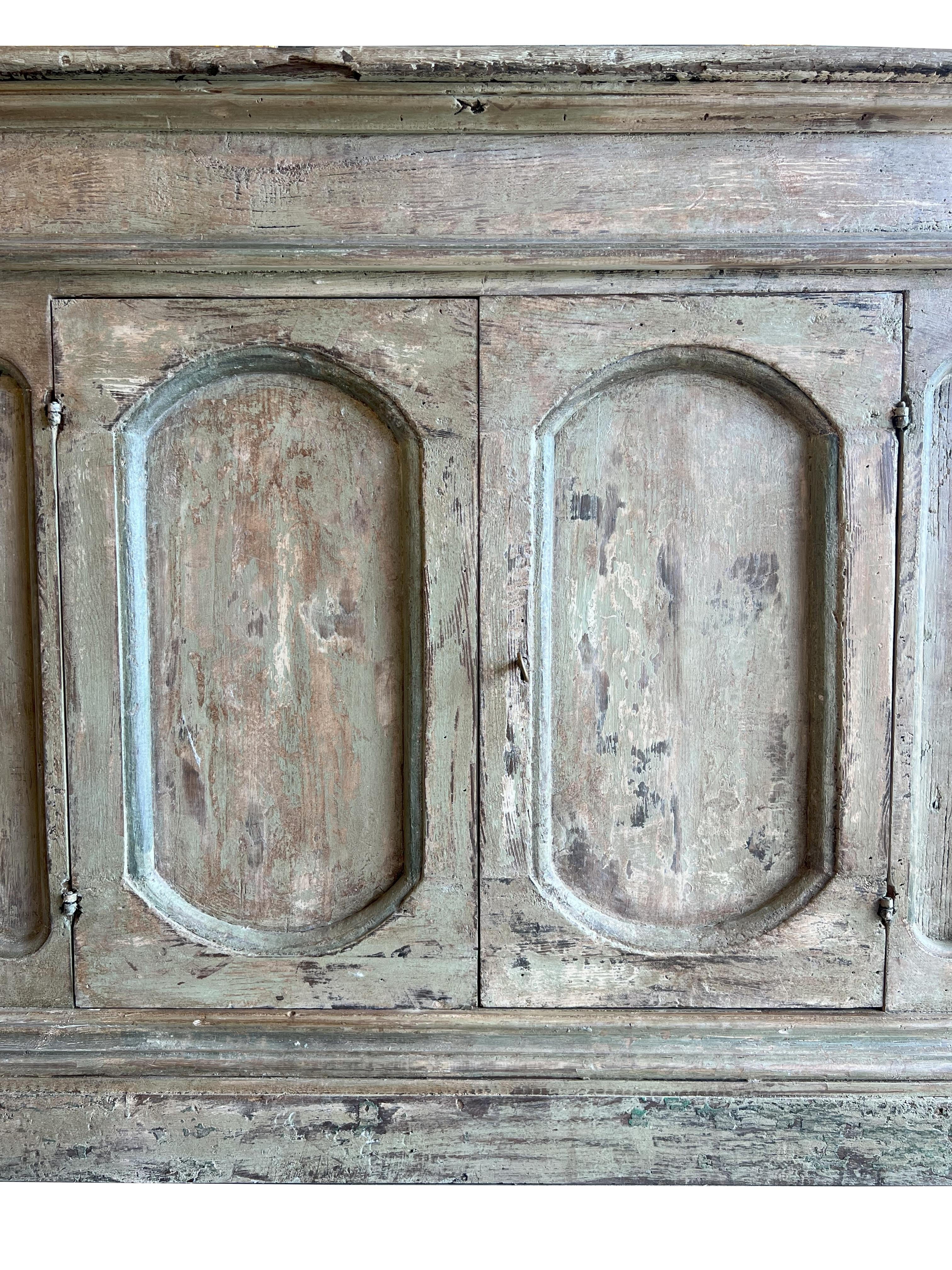Perugia - 18th Century Style Italian 4-Door Painted and Distressed Credenza 1