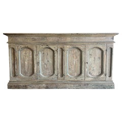 Perugia - Credenza italiana de 4 puertas pintada envejecida estilo siglo XVIII Por encargo