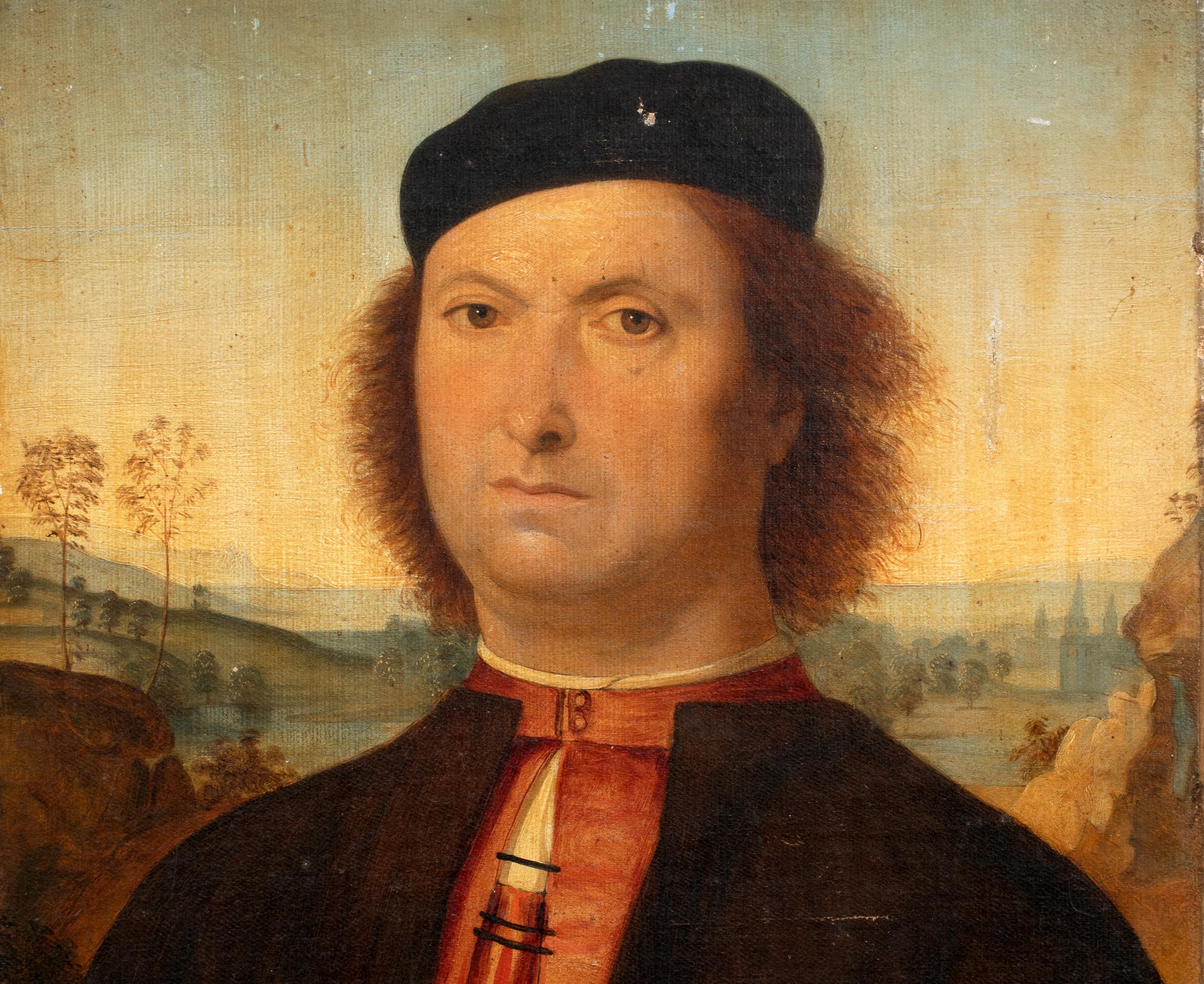 Ritratto di Francesco delle Opere, XVI secolo - Portrait Painting Marrone di Perugino