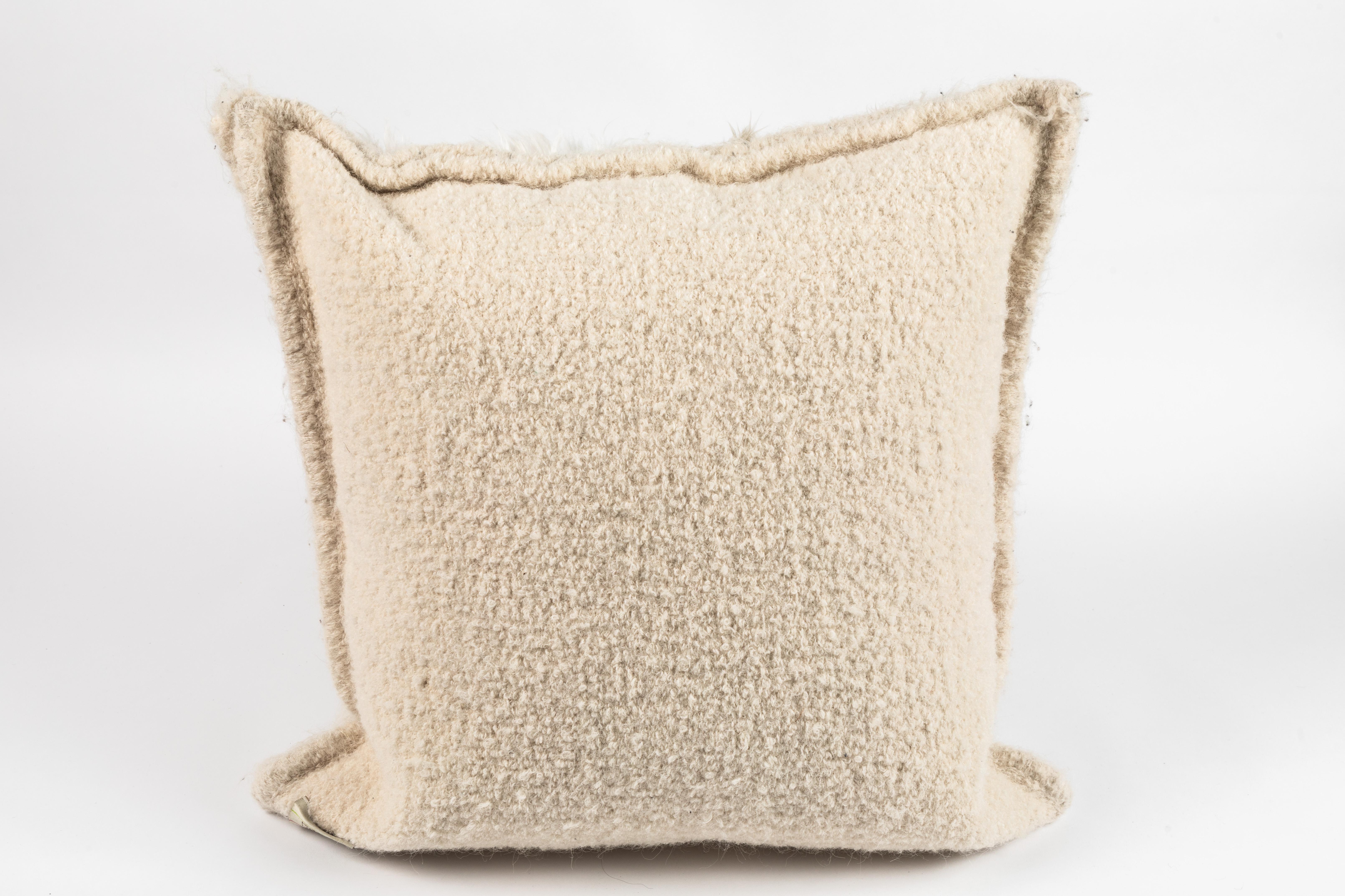 Contemporary Peruvian Alpaca Pillow by Rosemary Hallgarten