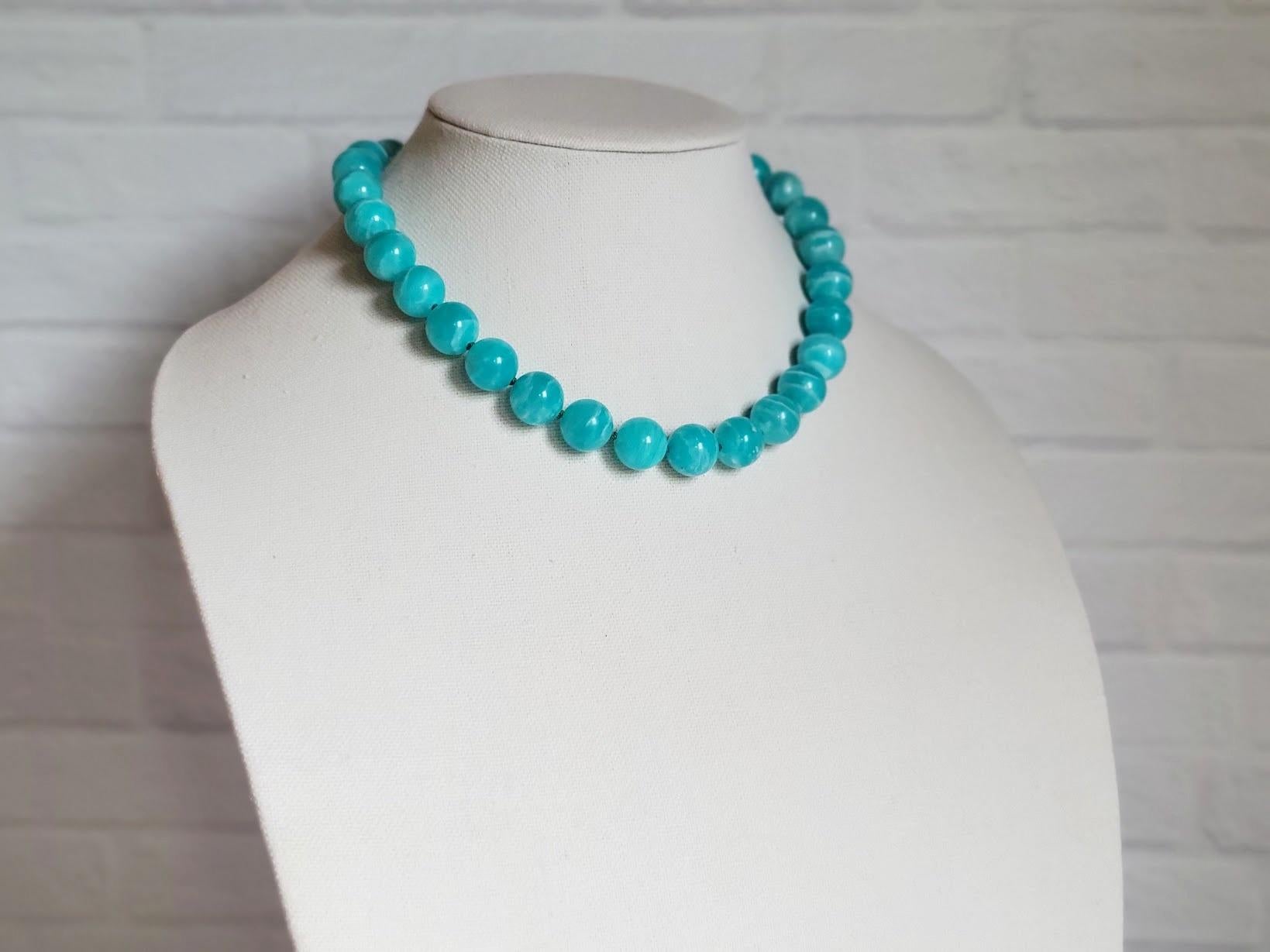 Peruvian Amazonite Beaded Necklace 5