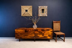 Peruvian Baroque Colonial Sunburst Mirror in Carved Hardwood & Gold Leaf, 1920s