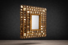 Peruvian Baroque Rectangular Sunburst Mirror, 1890-1920s, Unknown