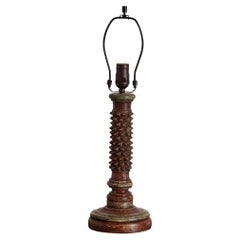 Peruvian Carved Table Lamp