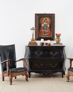 Peruvian Cuzco School Colonial Style Madonna Child Painting