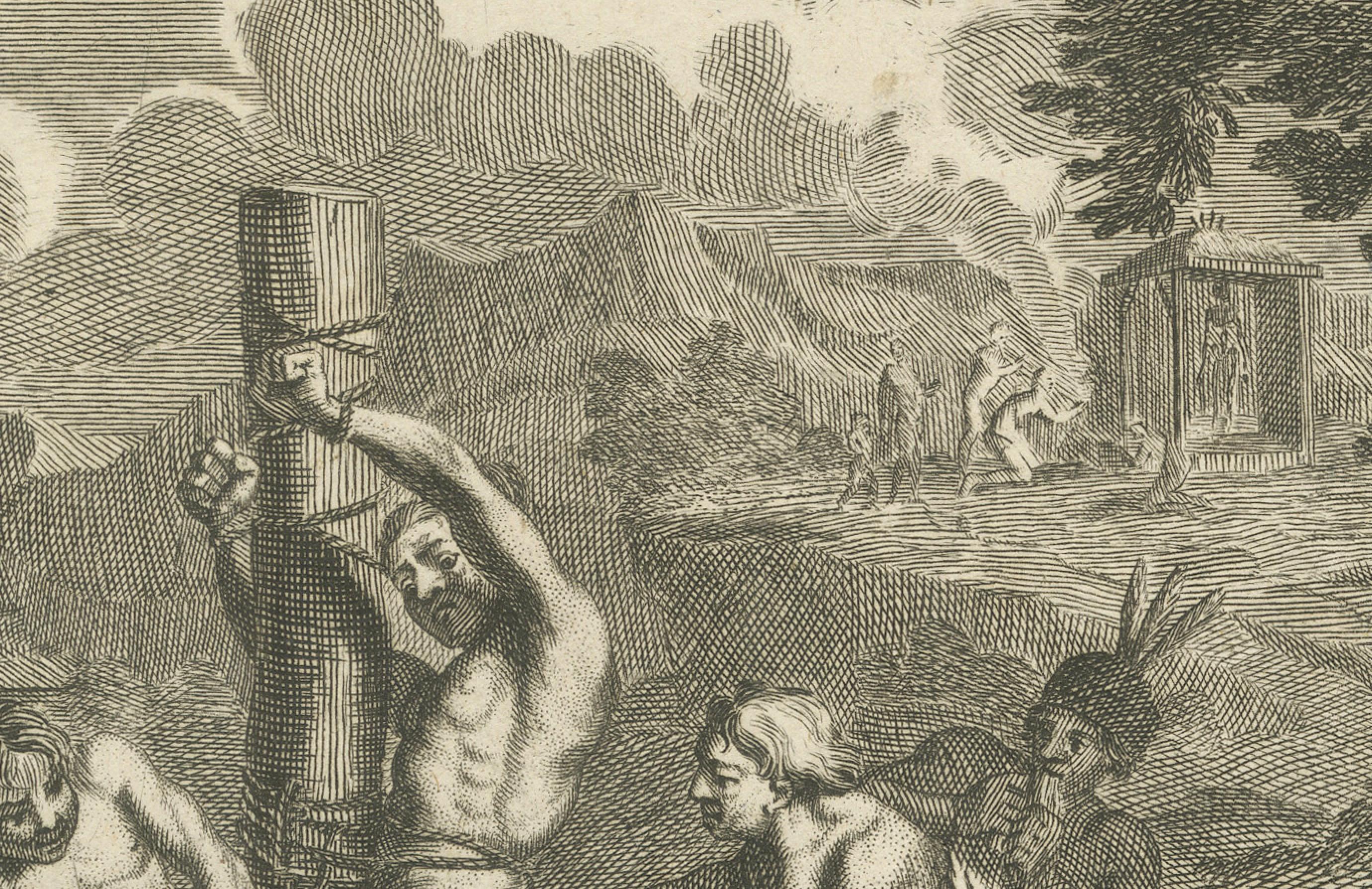 Panique à l'occasion d'une éclipse péruvienne et sacrifice rituel des Antis - Rare estampe ethnographique de 1734

Cette rare gravure sur cuivre de 1734 présente deux scènes dramatiques interprétant les coutumes indigènes sud-américaines, telles