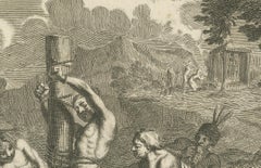 Peruvian Eclipse Panic and Antis Ritual Sacrifice – Rare 1734 Ethnographic Print