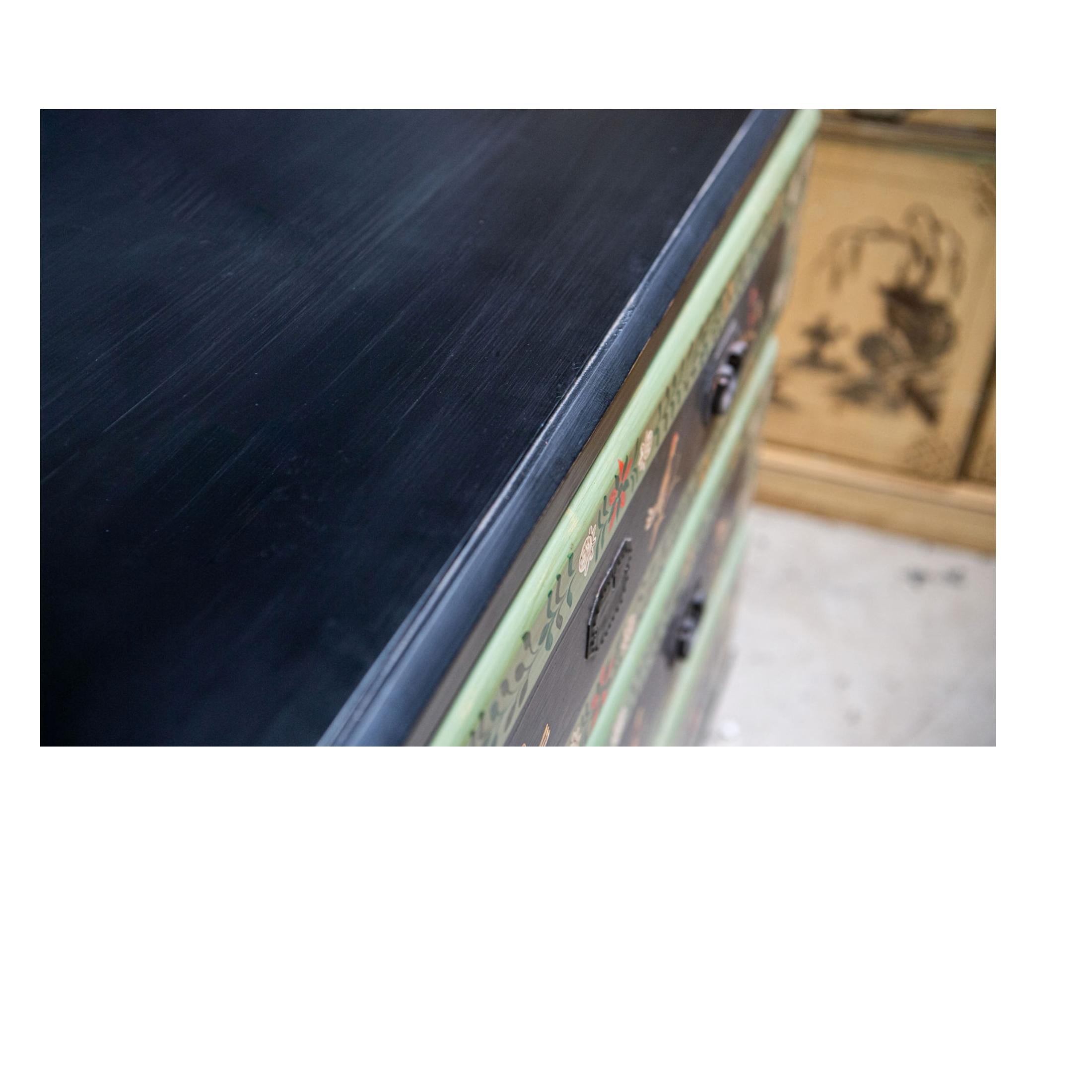 Peruvian Hand Painted Chest of Drawers or Commode, Two Available For Sale 3