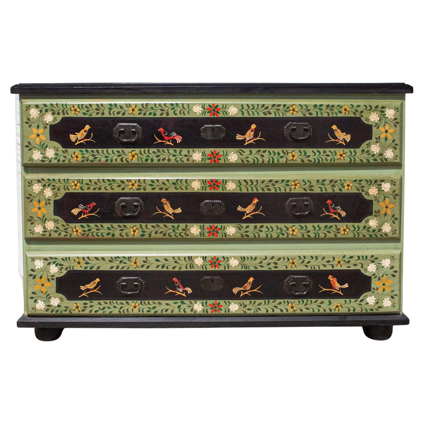 Peruvian Hand Painted Chest of Drawers or Commode, Two Available For Sale