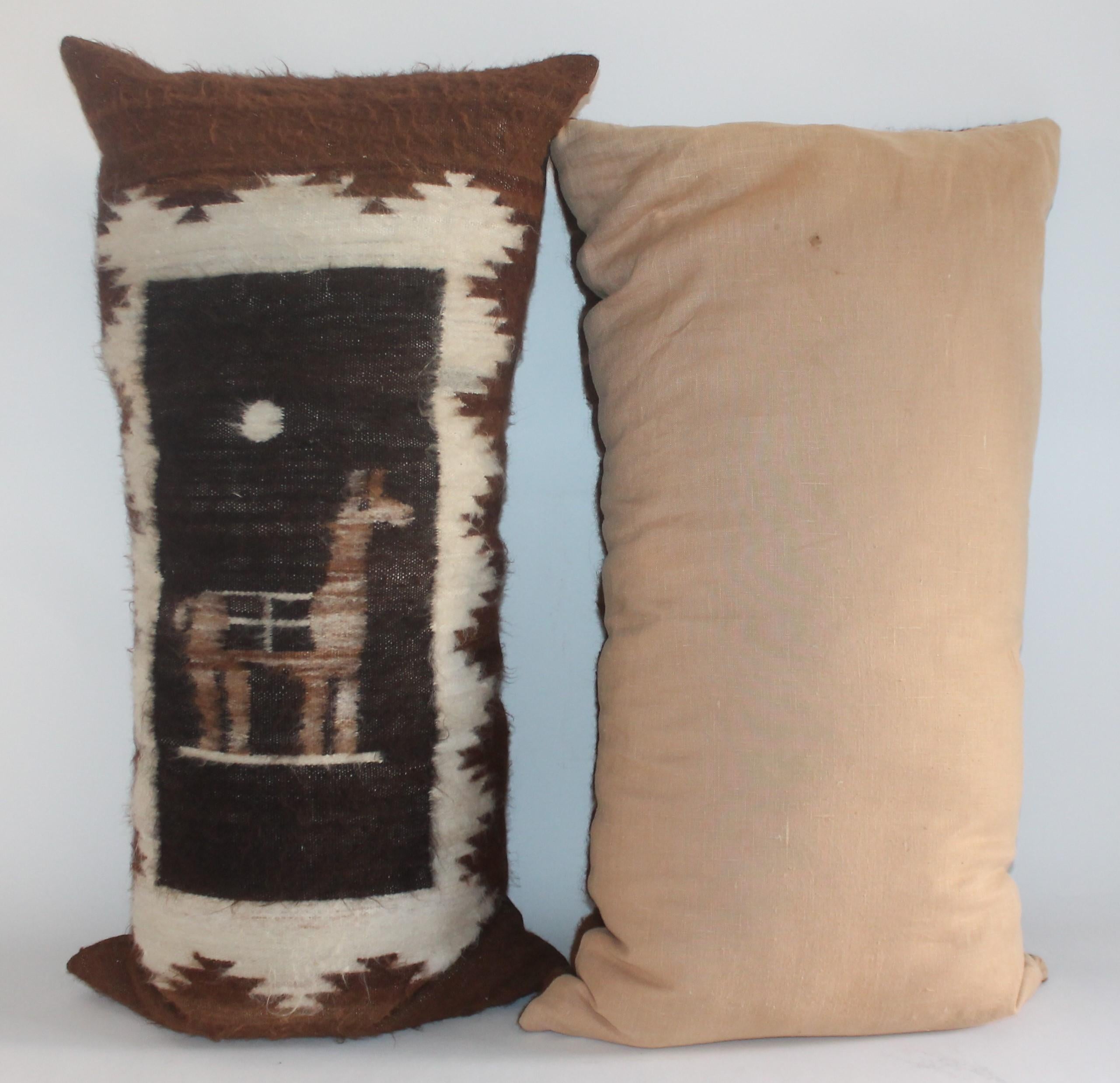 Peruvian Hand Woven Weaving Pillows / Pair For Sale 2