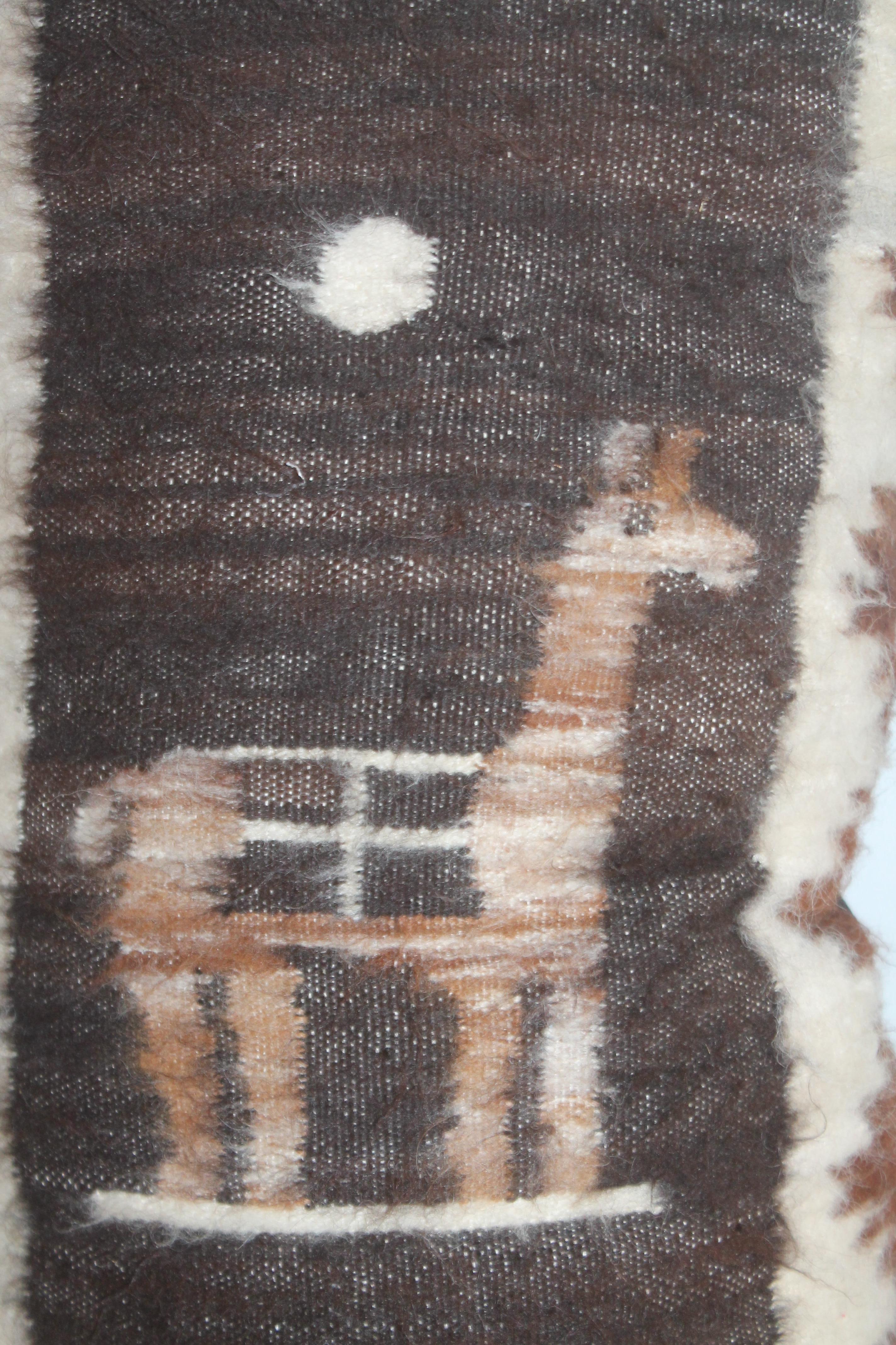 Peruvian Hand Woven Weaving Pillows / Pair In Good Condition For Sale In Los Angeles, CA