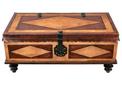Peruvian Leather Trunk As Cocktail Table