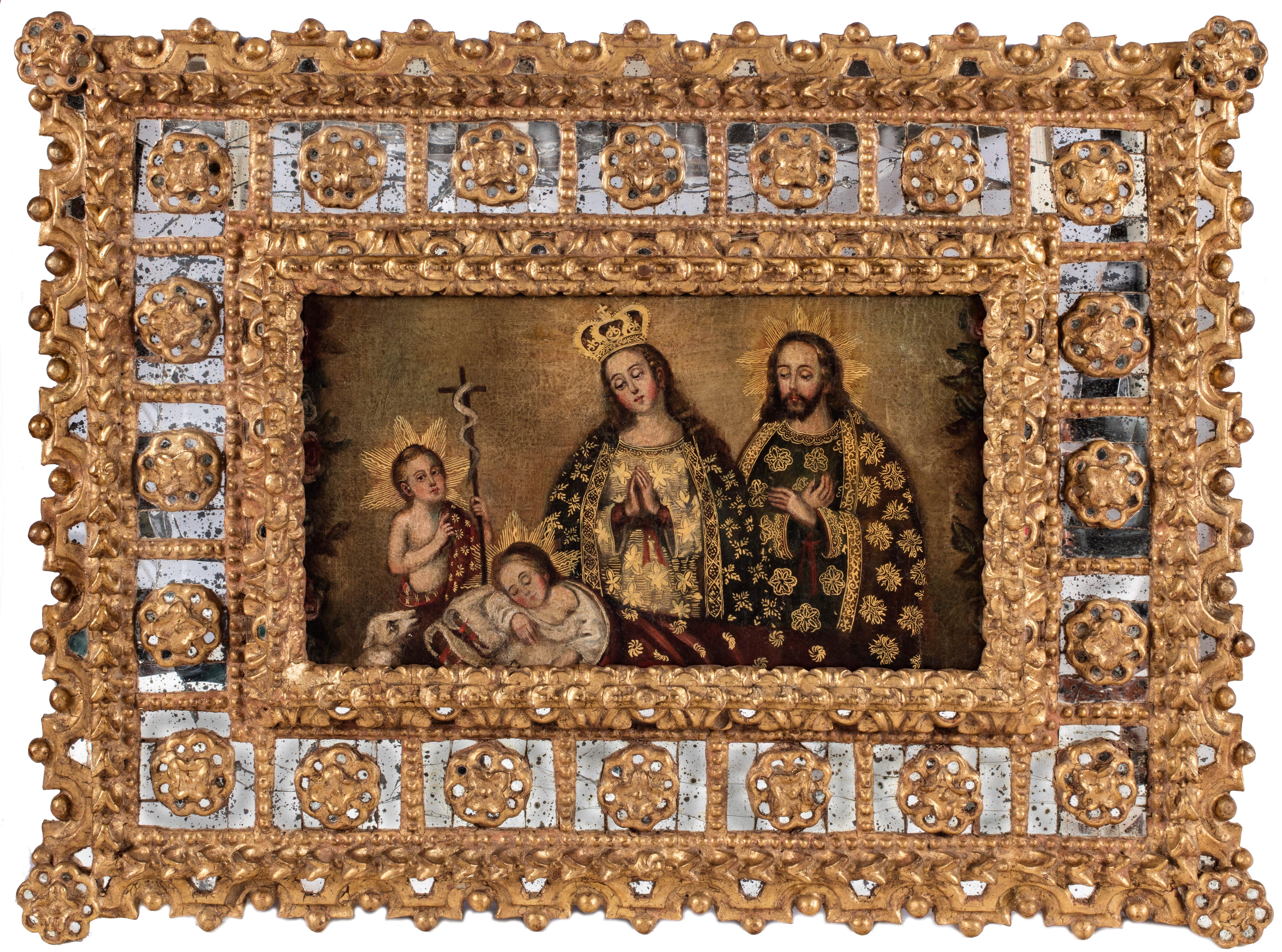 A Magnificent Gilt Wood Mirrored Frame