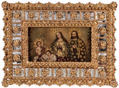 A Magnificent Gilt Wood Mirrored Frame