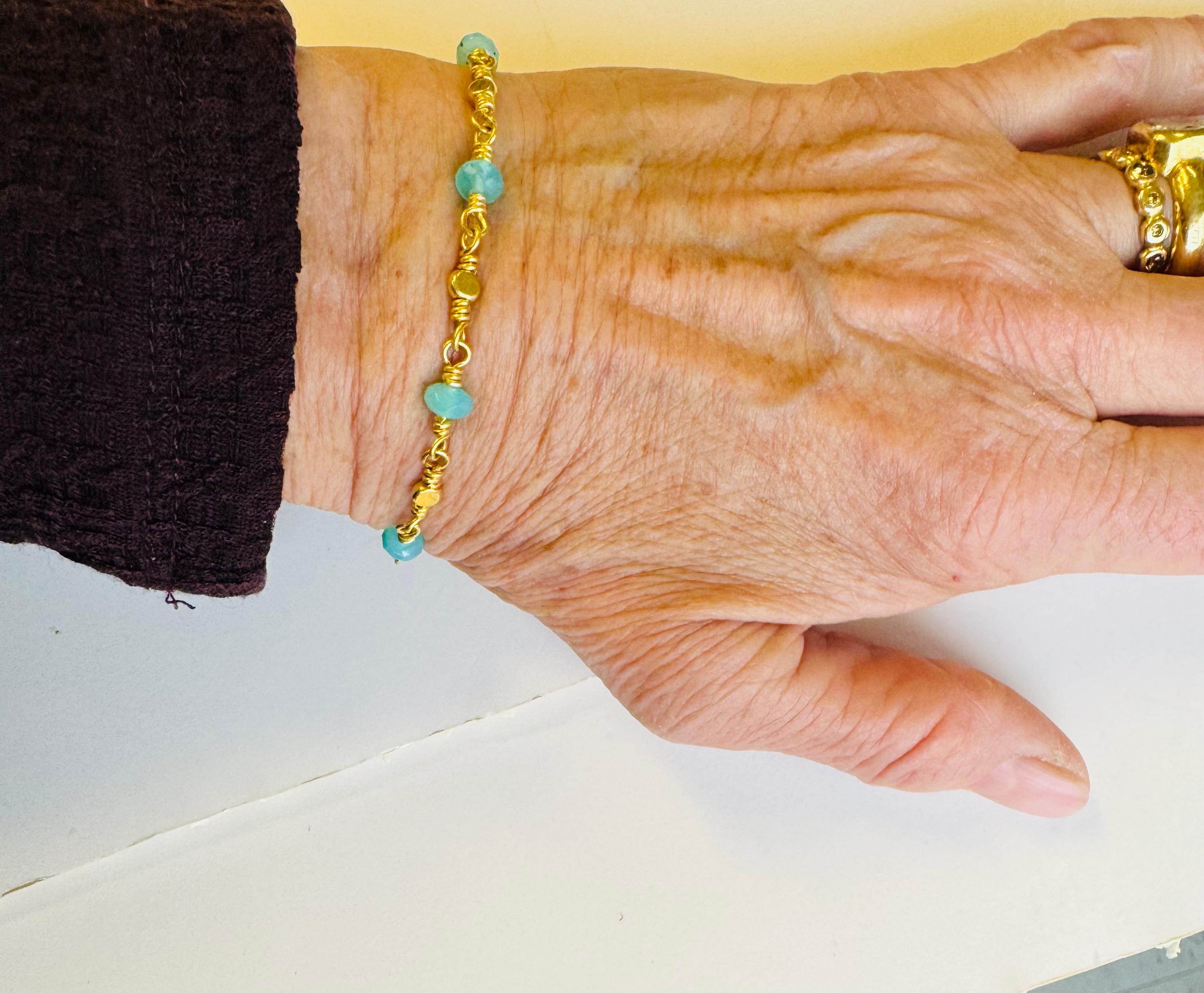 Artisan Bracelet péruvien en or 22 carats en vente