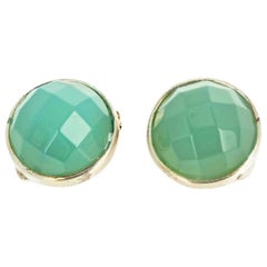 Peruvian Opal Sterling Silver Clip-On Earrings