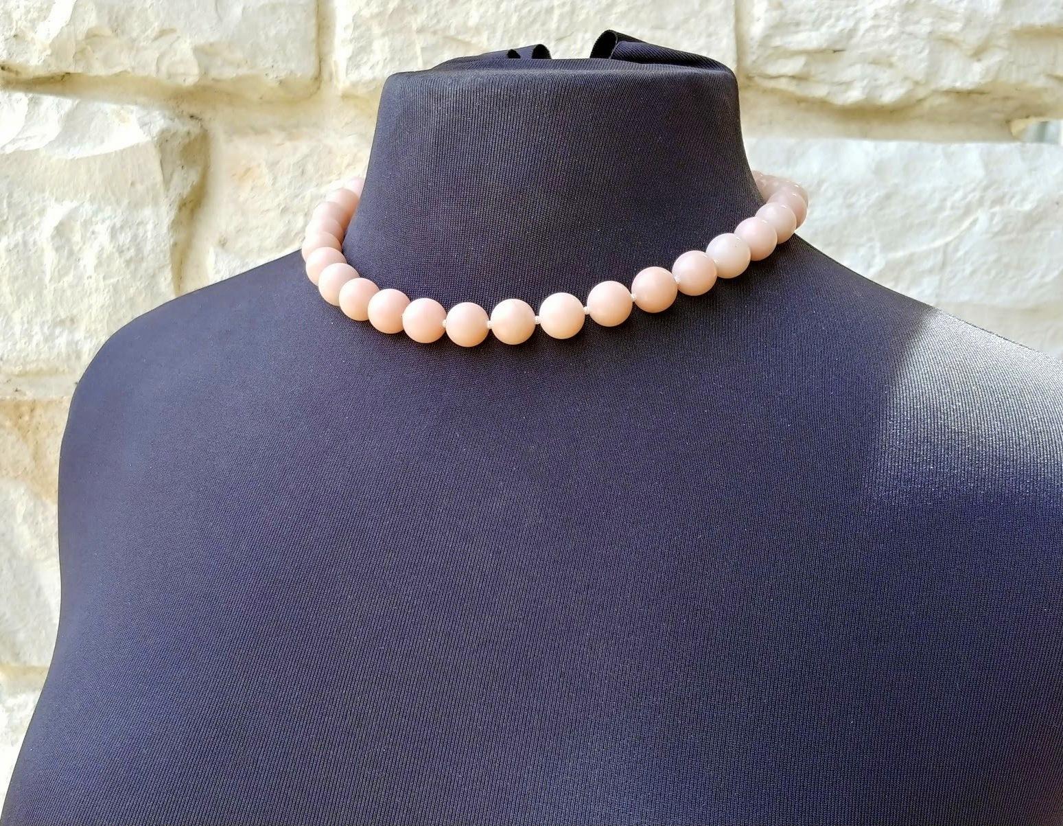 Bead Peruvian Pink Opal Necklace