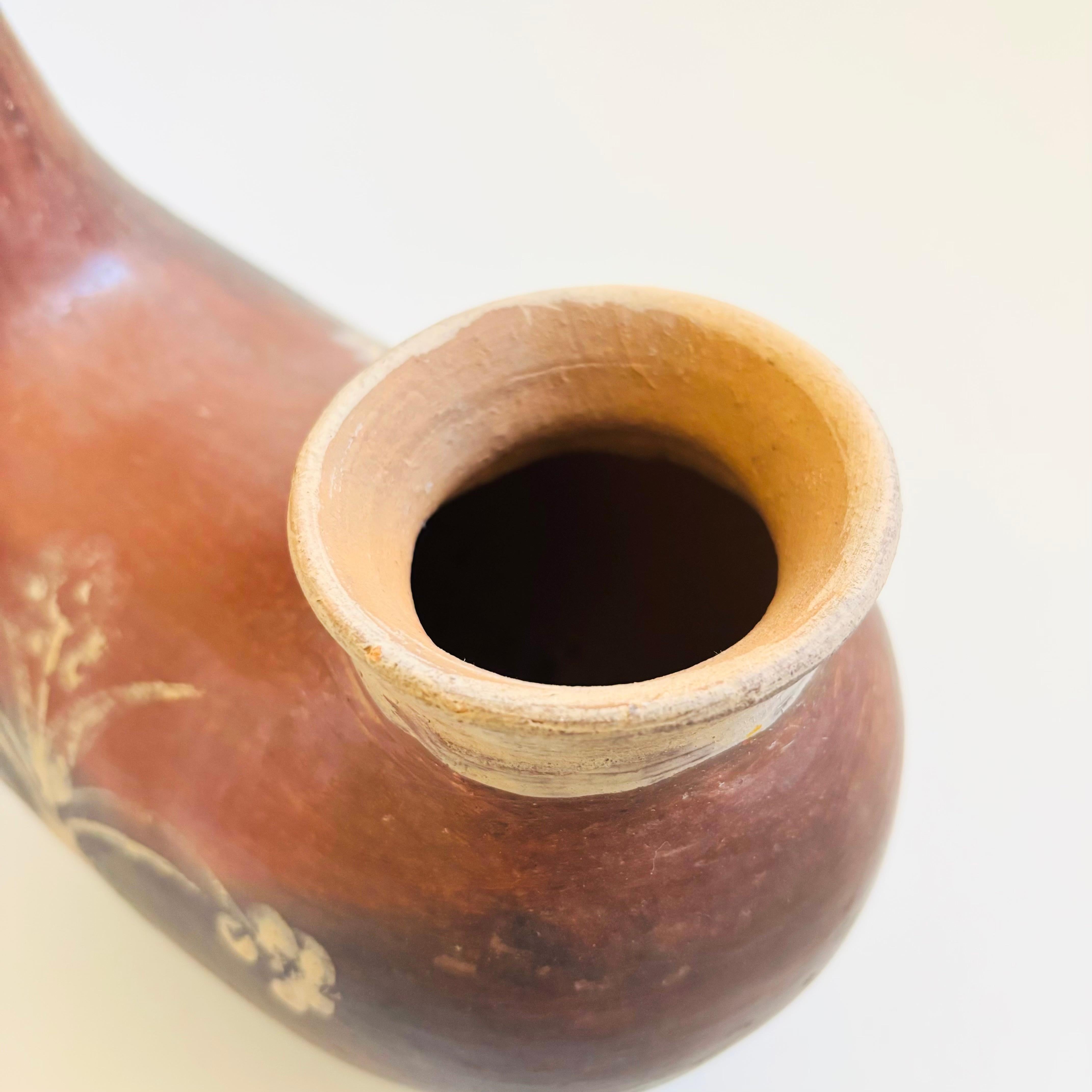 Peruvian Pottery Llama Folk Art Vase For Sale 4
