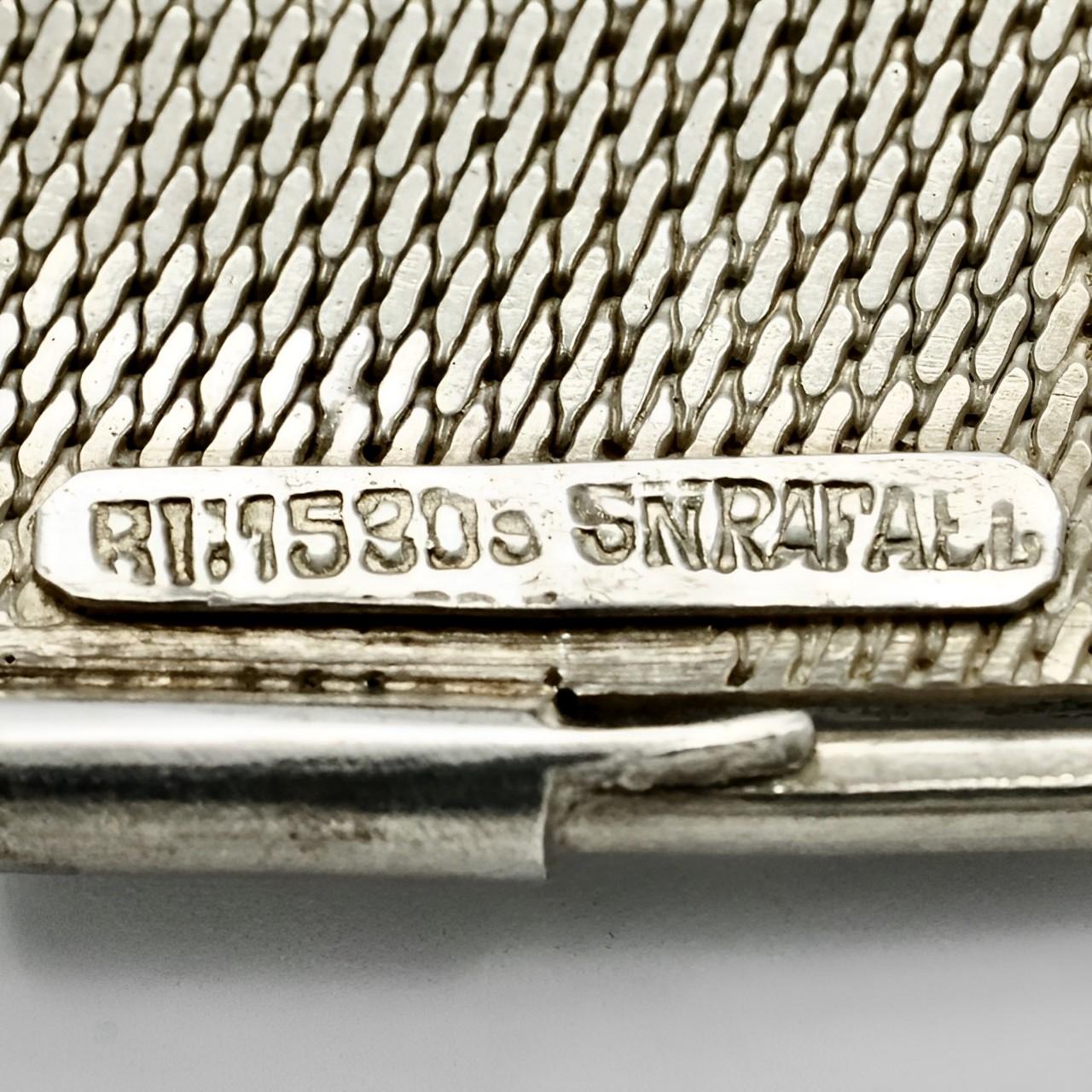 Peruvian Sterling Silver Mesh Link Bracelet For Sale 1