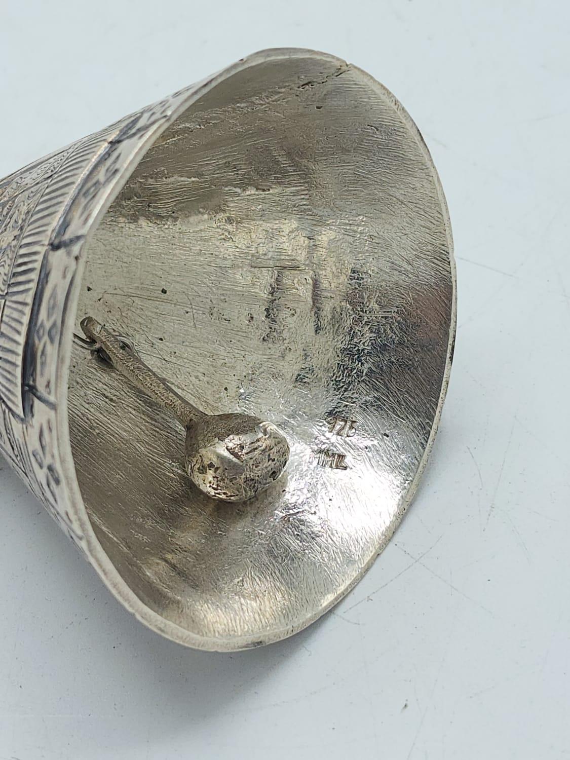 20th Century Peruvian Table Bell in 925 Silver from the middle - 20th century For Sale