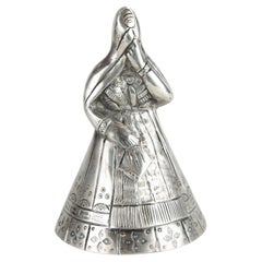 Vintage Peruvian Table Bell in 925 Silver from the middle - 20th century
