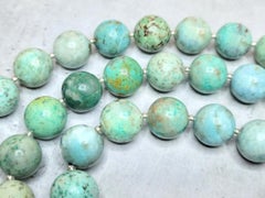 Long collier péruvien avec fermoir en turquoise