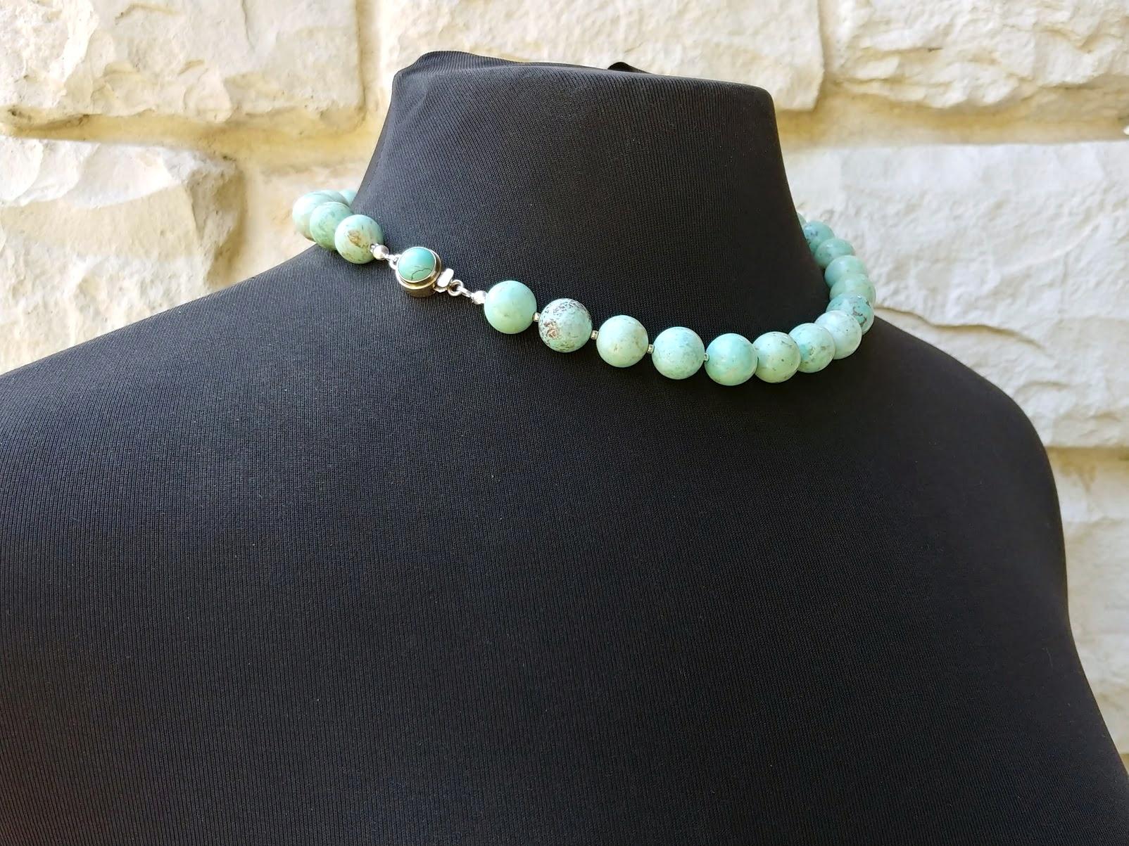 Bead Peruvian Turquoise Necklace For Sale