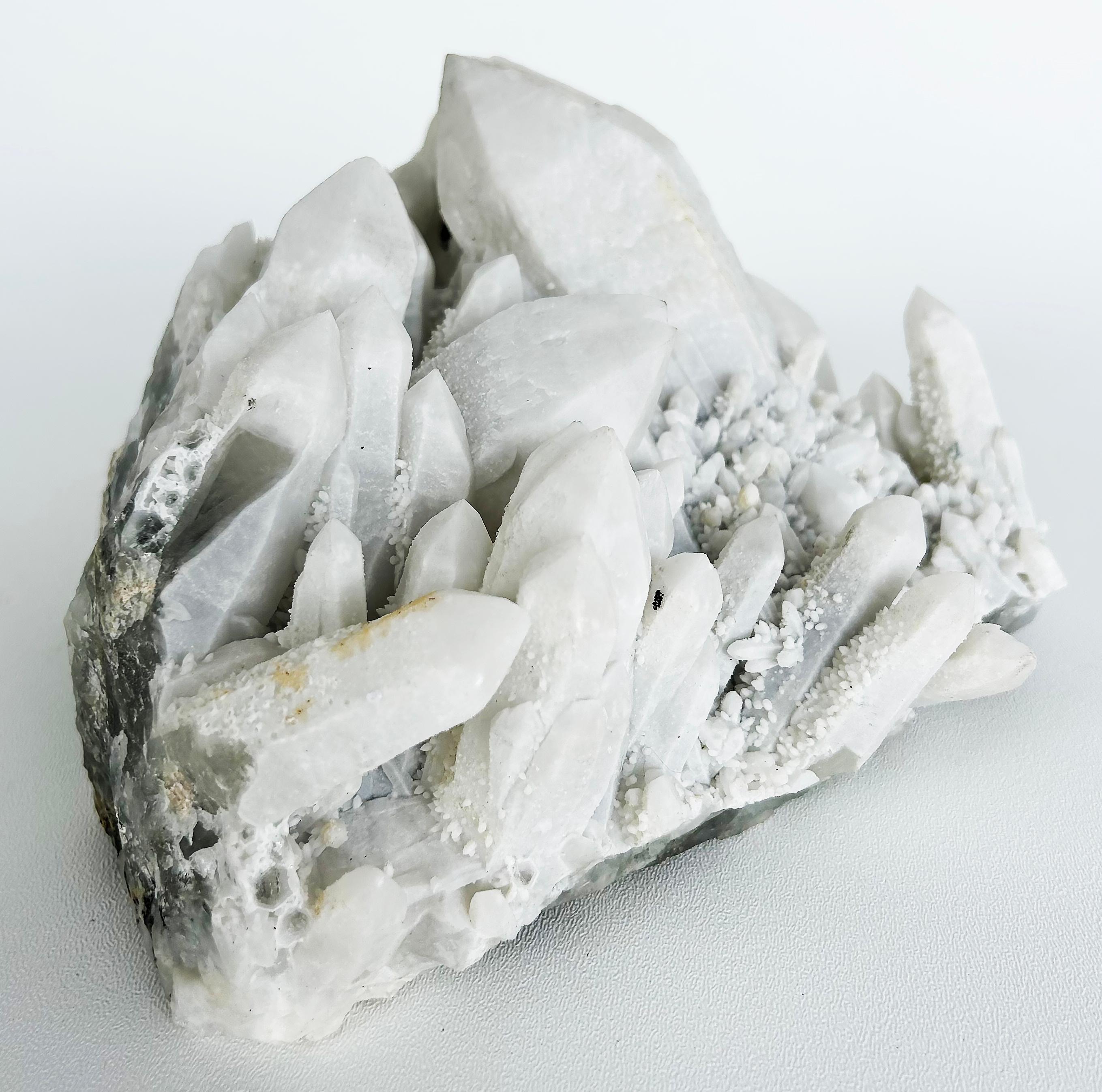 Peruvian White Frosted Quartz Crystal Cluster Weighing 12 Pounds For Sale 2