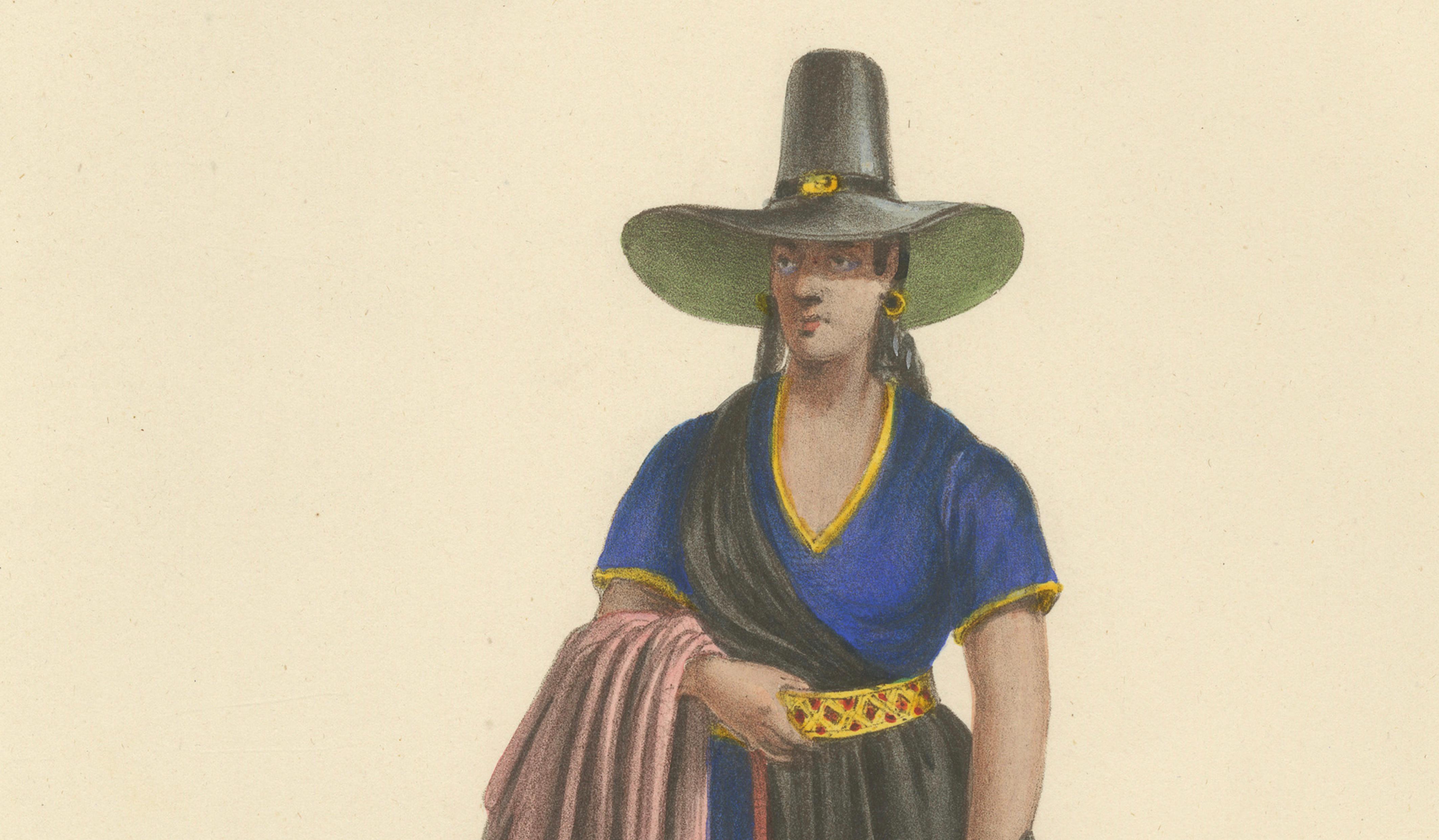 Peruvian Women of Lima, Cheese Seller and Regional Costume, Original 1841