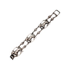 Vintage Peruzzi of Boston Sterling Silver Terrier Dog Link Bracelet