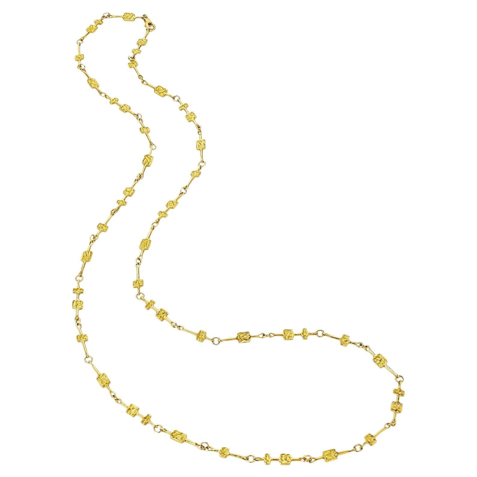 Pery Et Fils Handmade Vintage Link 31'' Chain For Sale
