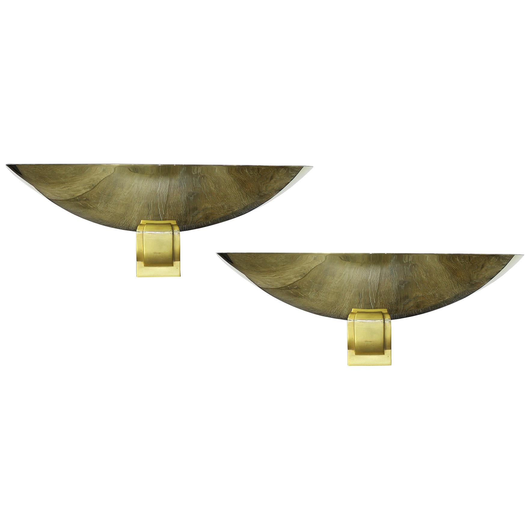 Perzel Rare Pair of Large Sconces France 1950 (Attributed to)