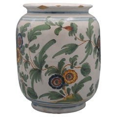 Pesaro - Gran albarelo - decoración "al tacchiolo", siglo XVIII