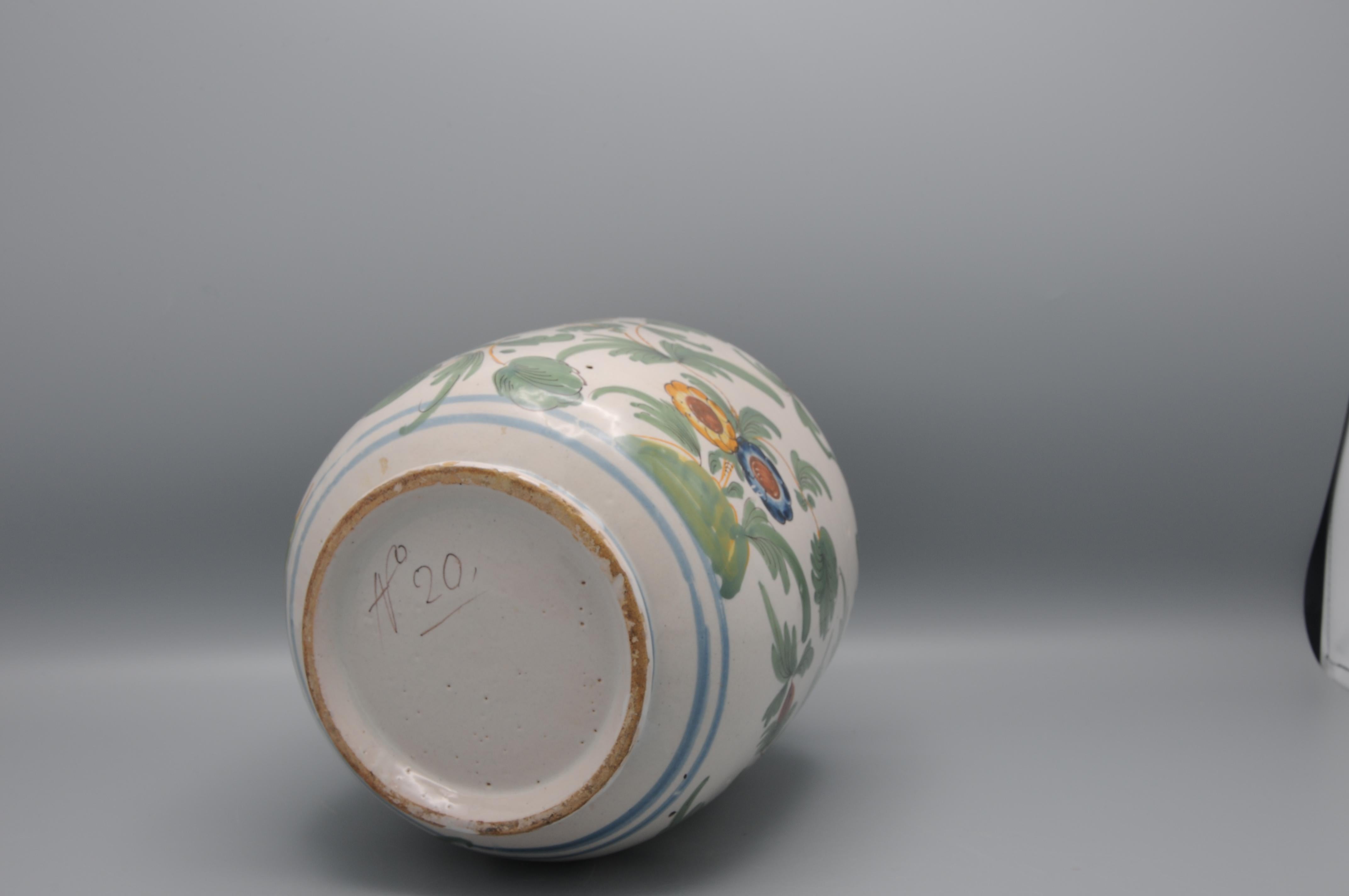 Maiolica Pesaro - Grande albarello con decoro 