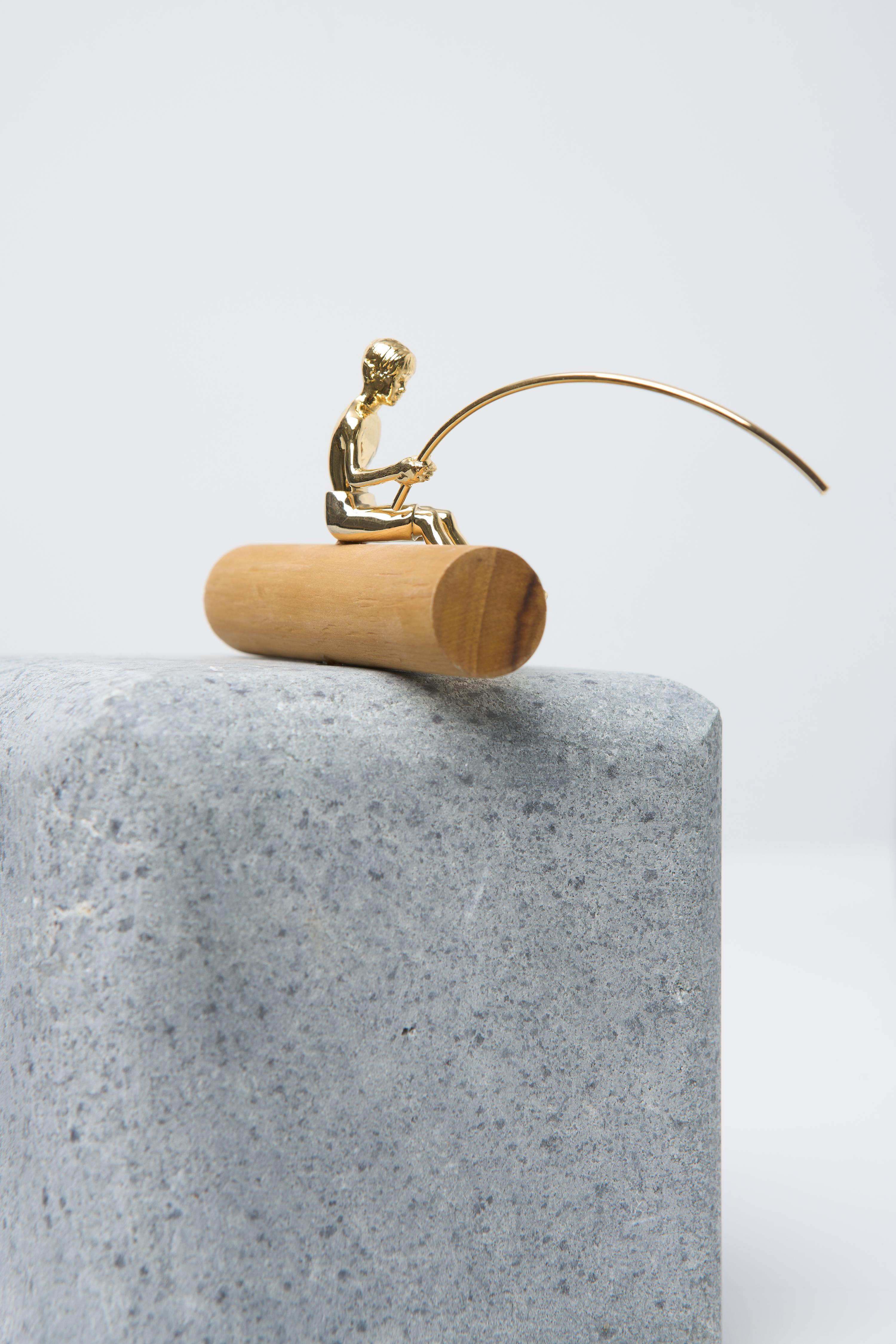 Série Pescador, sculpture de table pêcheur, édition MAXI (septièmes de 2) en vente 8