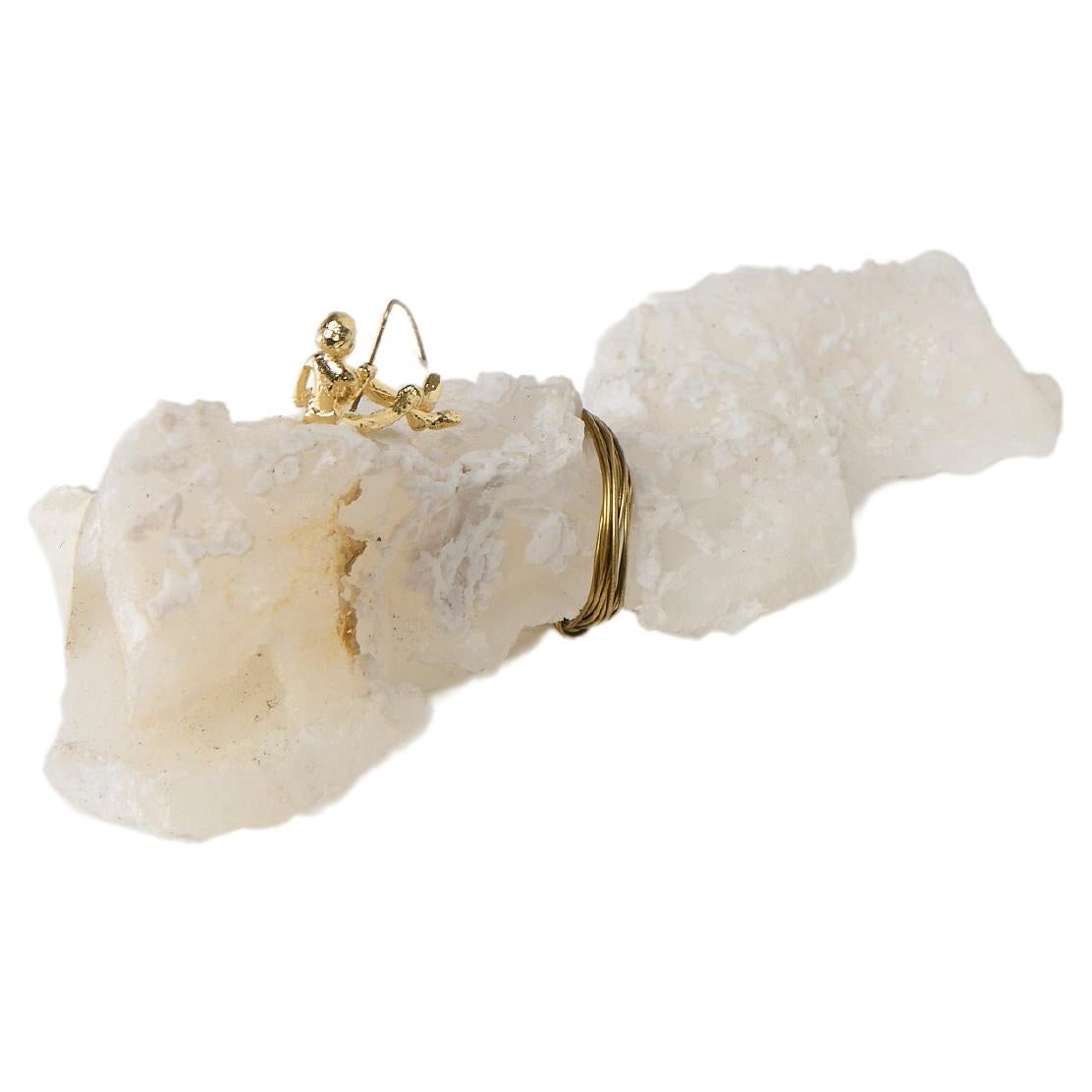 Pescador Series, N798 Calcite Fisherman Table Sculpture For Sale