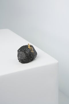 Pescador Series, N877 Black Turmaline Fisherman Table Sculpture