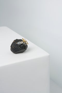 Pescador Series, N923 Black Turmaline Fisherman Table Sculpture