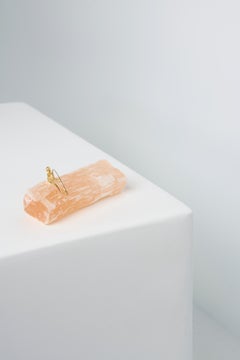 Pescador Series, N929 Amber Selenite Fisherman Table Sculpture