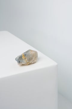 Pescador Series, N931 Blue Turmaline in Quartz Fisherman Table Sculpture