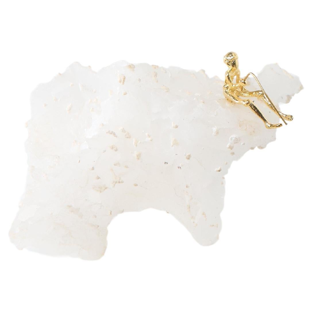 Pescador Series, N936 Calcite Fisherman Table Sculpture For Sale