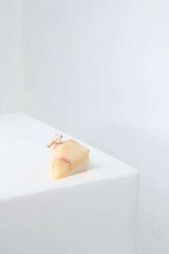 Pescador Series, N942 Pink Thulite Fisherman Table Sculpture