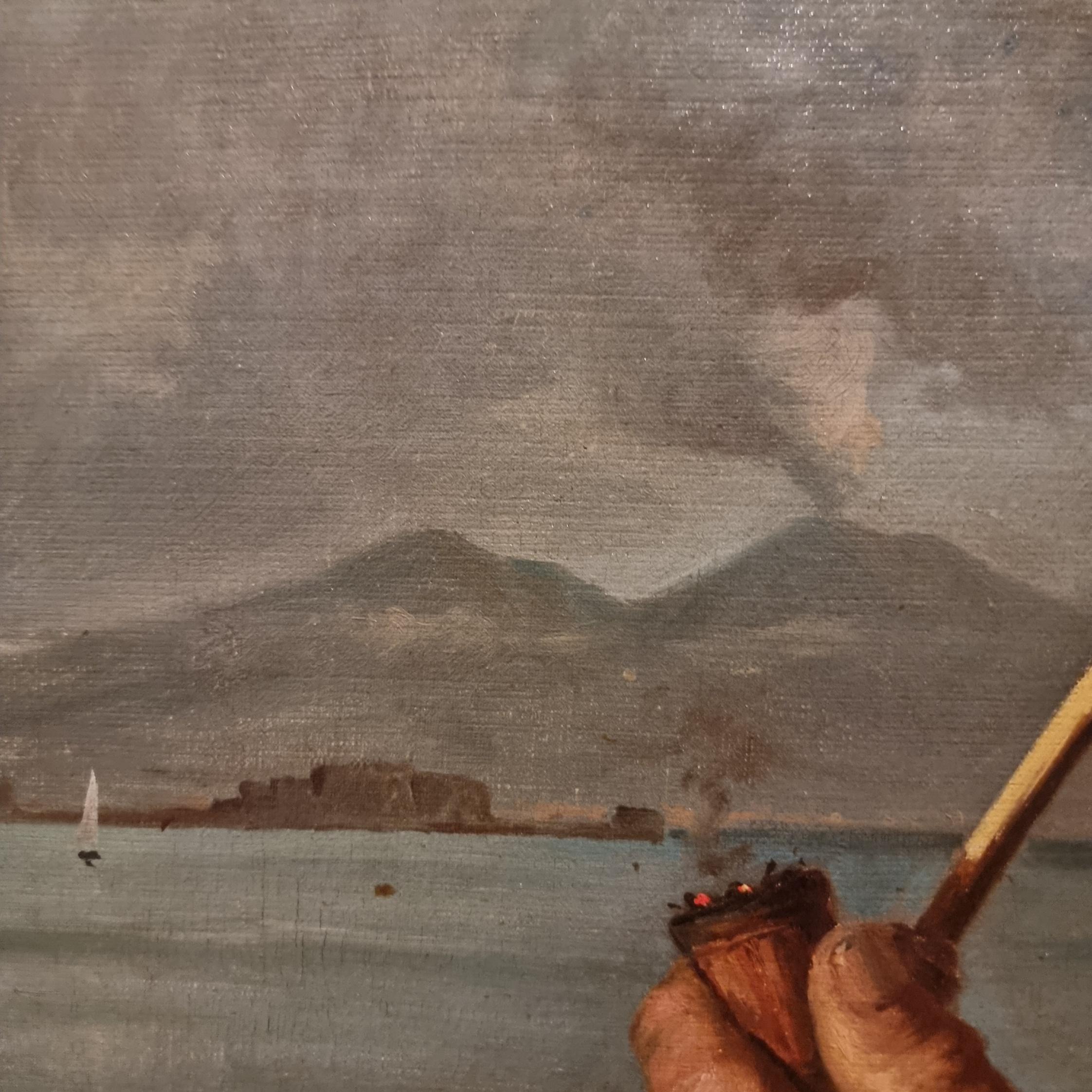Pescatore napoletano olio su tela dell’800 firmato Duranti alta qualità in vendita 3