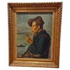 Pescatore napoletano pittura dell’800 firmato Duranti alta qualità