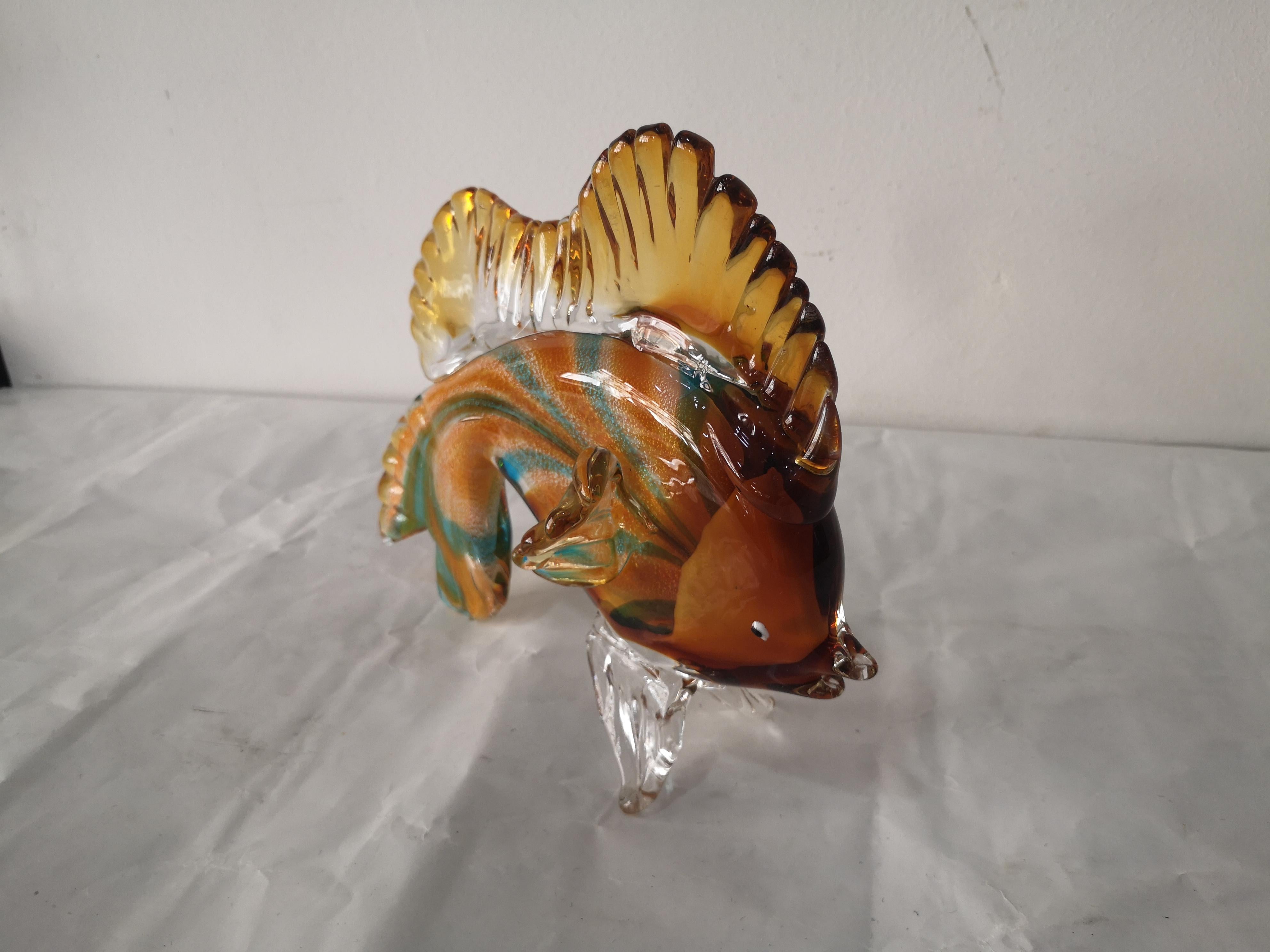 Vetro di Murano Pesce ornamentale in vetro di Murano anni 50 in vendita
