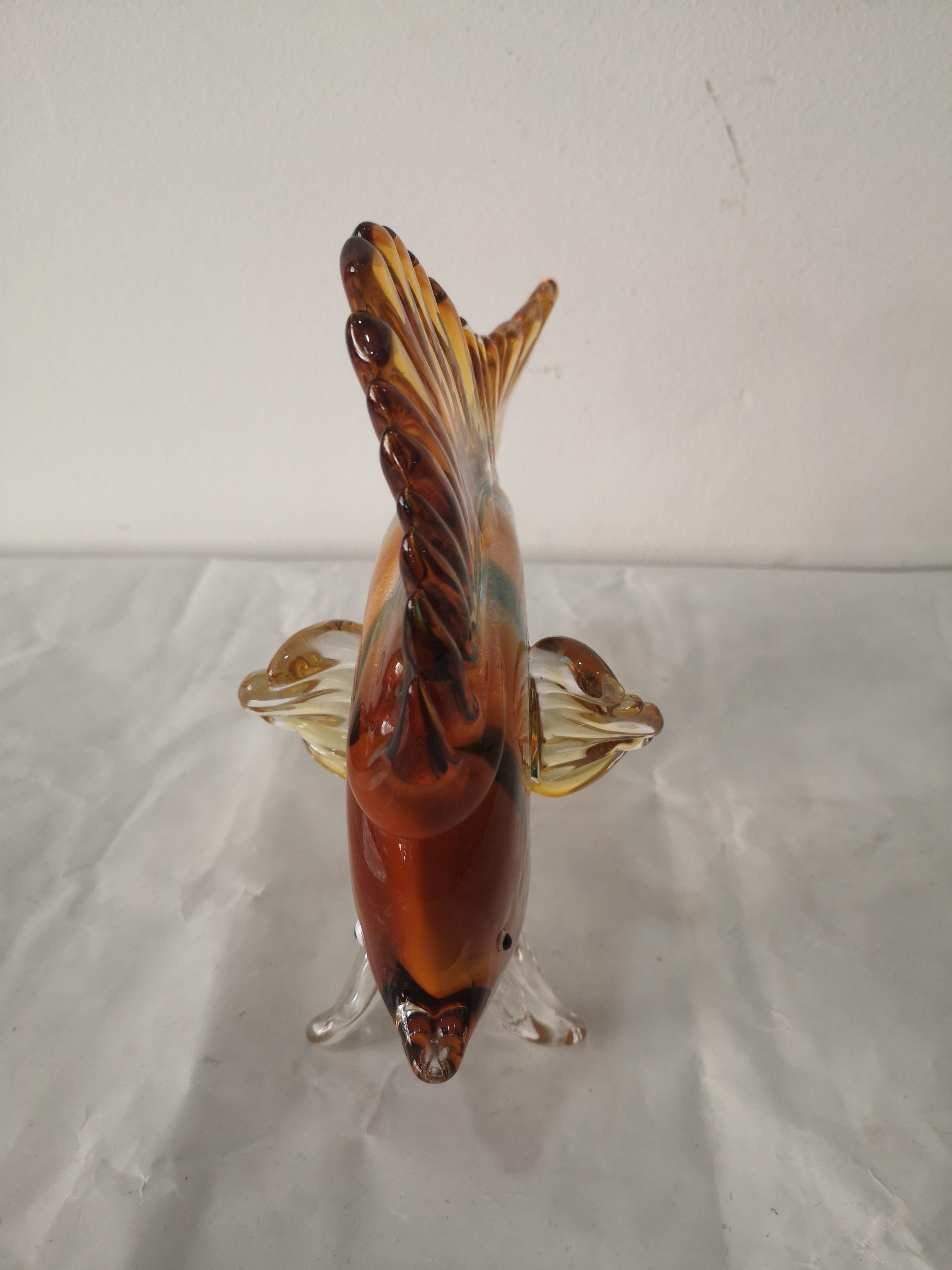 Pesce ornamentale in vetro di Murano anni 50 in vendita 1